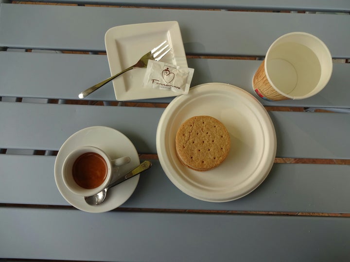Face-down chocolate biscuits