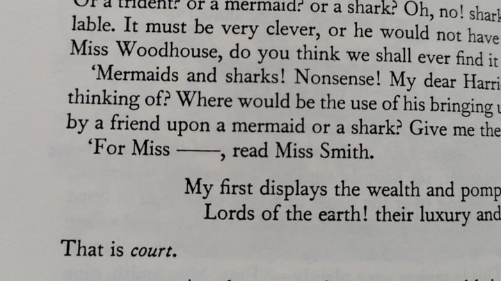 A picture from Jane Austen's Emma referring to a "Miss ----"