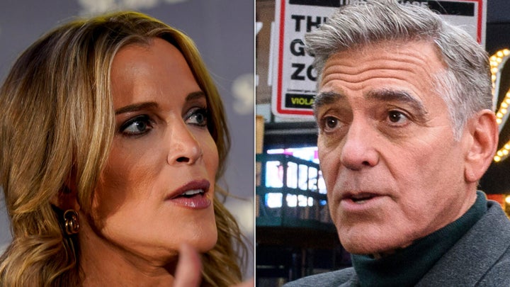 Megyn Kelly, left, has accused George Clooney of lecturing real journalists. Clooney subsequently questioned whether Kelly was a real journalist.