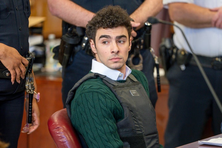 Luigi Mangione , accused of fatally shooting the UnitedHealthcare CEO Brian Thompson in New York City and leading authorities on a five-day search is scheduled, appears in court for a hearing, Friday, Feb. 21, 2025, in New York.