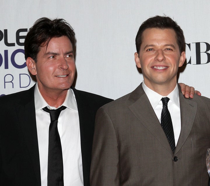 "Two and a Half Men" co-stars Charlie Sheen and Jon Cryer in 2009.