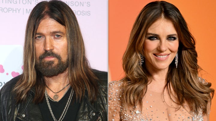 Billy Ray Cyrus says a surprise text caused her romance with Elizabeth Hurley 1 Billy Ray Cyrus, on the left, and Elizabeth Hurley launched their relationship with a publication on social networks on Easter Sunday.