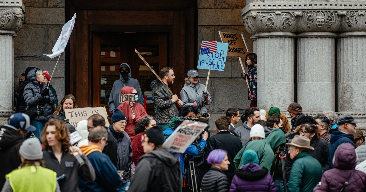 Protesters Chant After Arrest Of Judge Accused Of Helping Man Evade Immigration Authorities