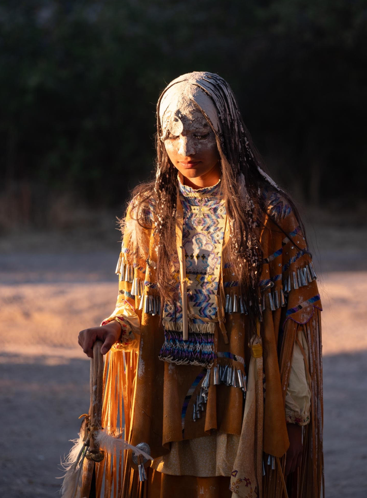 The author on Sunday, following the gleesh painting by her godfather which seals in all the prayers and blessings from the ceremony and gives her strength for her life as a woman.