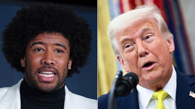Eugene Daniels and Donald Trump.