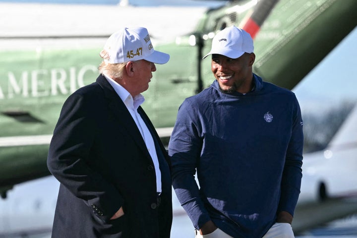 Trump and Barkley appeared to get chummy on Sunday.