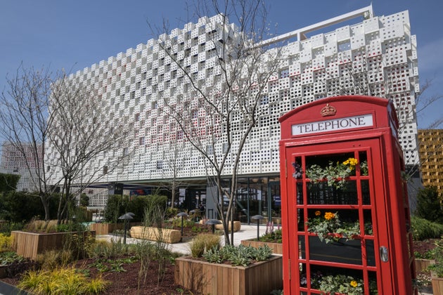 大阪・関西万博の英国パビリオン（2025年4月9日撮影）