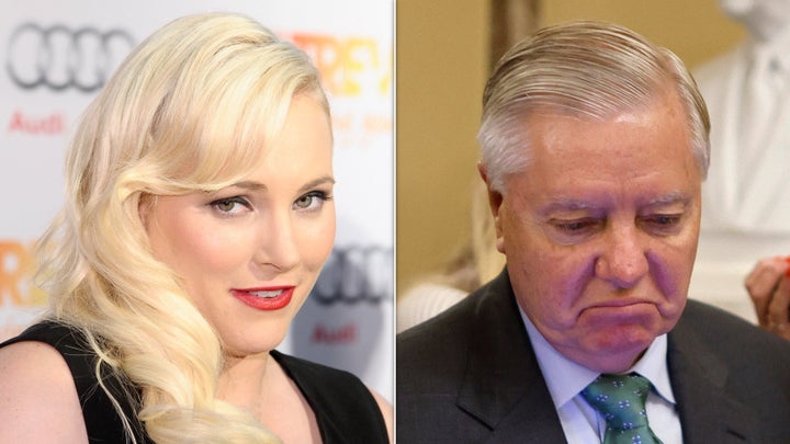 Meghan McCain summarizes Lindsey Grahams last ploy to suck Trump with 4 scathing words 1 Meghan McCain and Lindsey Graham.