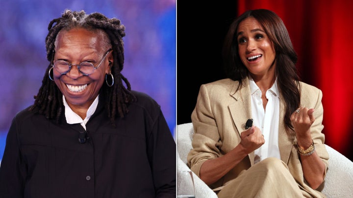 From Left: Comedian Whoopi Goldberg and Meghan Markle