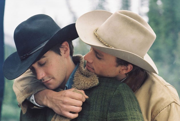 Jake Gyllenhaal and Heath Ledger in Brokeback Mountain