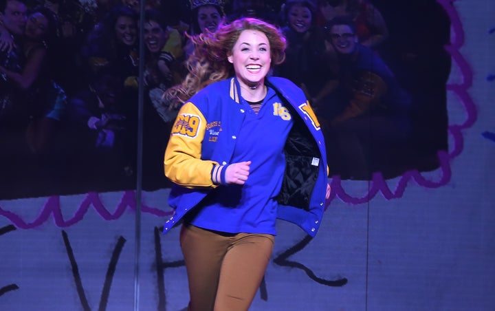 Erika Henningsen on stage during the opening night of the Mean Girls musical on Broadway