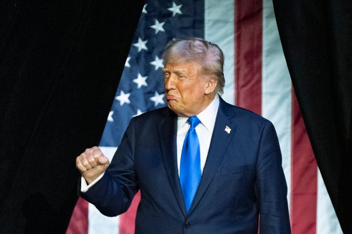 President Donald Trump arrives to give a commencement address at the University of Alabama, Thursday, May 1, 2025, in Tuscaloosa, Ala.(AP Photo/Manuel Balce Ceneta)