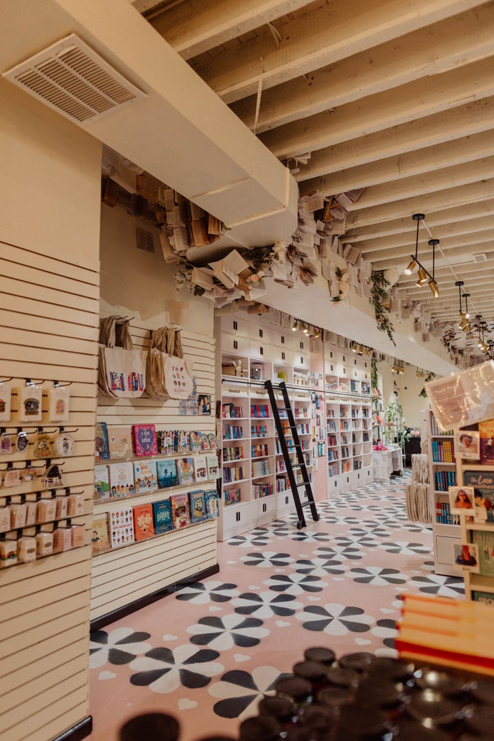 Inside The Ripped Bodice bookstore, where the author worked.