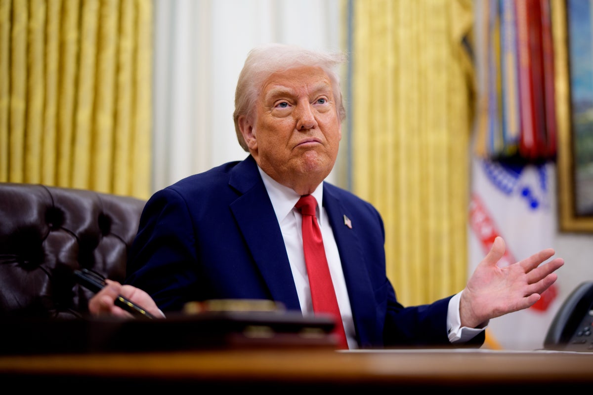 President Trump Signs Executive Orders In The Oval Office