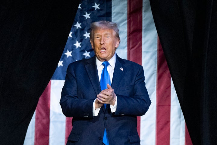 President Donald Trump arrives to give a commencement address at the University of Alabama, Thursday, May 1, 2025, in Tuscaloosa, Ala.(AP Photo/Manuel Balce Ceneta)