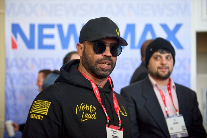 Enrique Tarrio attends a CPAC conference in February.