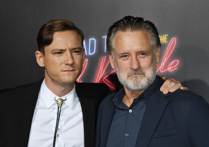 Lewis Pullman, pictured with father Bill Pullman in 2018, said his dad has been a great help in show business.