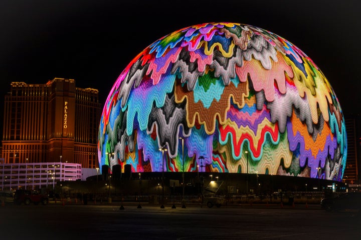 Beyoncé has removed concert visuals which show her grabbing Las Vegas' Sphere arena, pictured, after the venue's owner sent her a cease-and-desist letter.