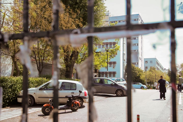Αστυνομική επιχείρηση στο Αριστοτέλειο Πανεπιστήμιο Θεσσαλονίκης, σε χώρο που τελούσε υπό κατάληψη, Τρίτη 22 Απριλίου 2025. Πρόκειται για χώρο που ανήκει στη Σχολή Θετικών Επιστημών, κοντά στην υπό ανέγερση Βιβλιοθήκη της Σχολής.
