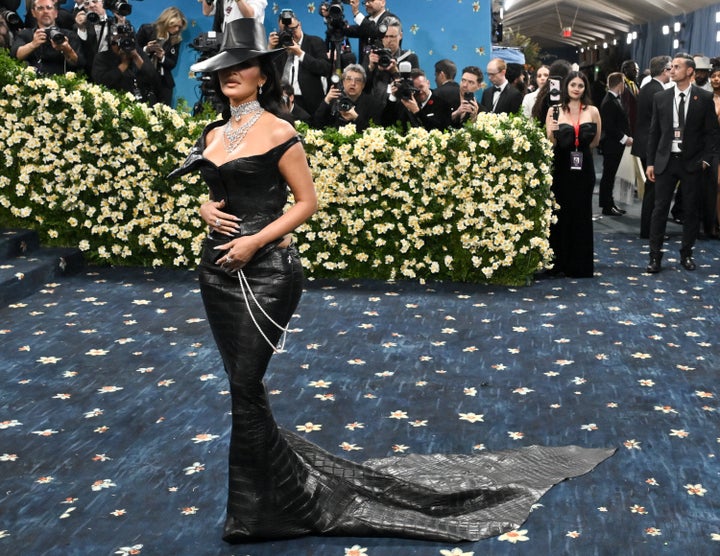 Kim Kardashian at the 2025 Met Gala celebrating "Superfine: Tailoring Black Style."