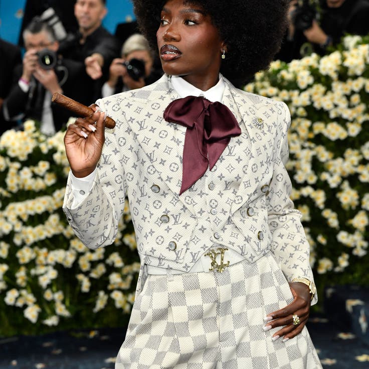 Doechii attends The Metropolitan Museum of Art's Costume Institute benefit gala celebrating the opening of the "Superfine: Tailoring Black Style" exhibition on Monday, May 5, 2025, in New York.