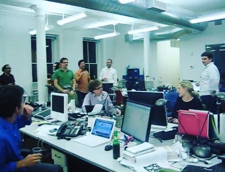 HuffPost's New York office the night of the 2008 presidential election.