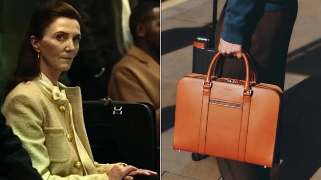 Marian Wallace's suitcase in Gangs of London on the left, the real-life brand on the right