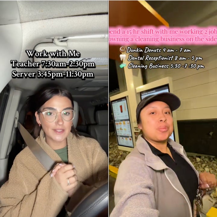 TikTokers, especially young mothers, are posting how they work multiple jobs for content and money.