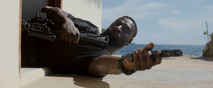 Omar Sy as Isaac in "Shadow Force."