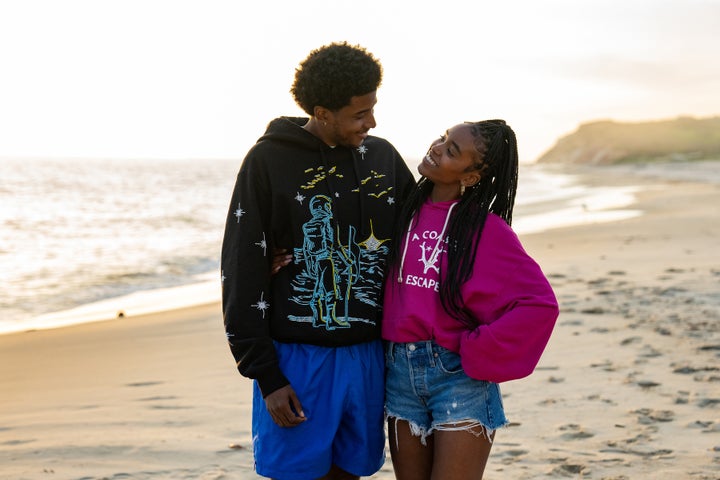 Michael Cooper Jr. (left) as Justin Edwards and Lovie Simone (right) as Keisha Clark in “Forever.”