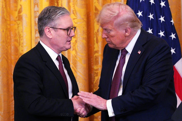 Keir Starmer and Donald Trump at the White House in February.