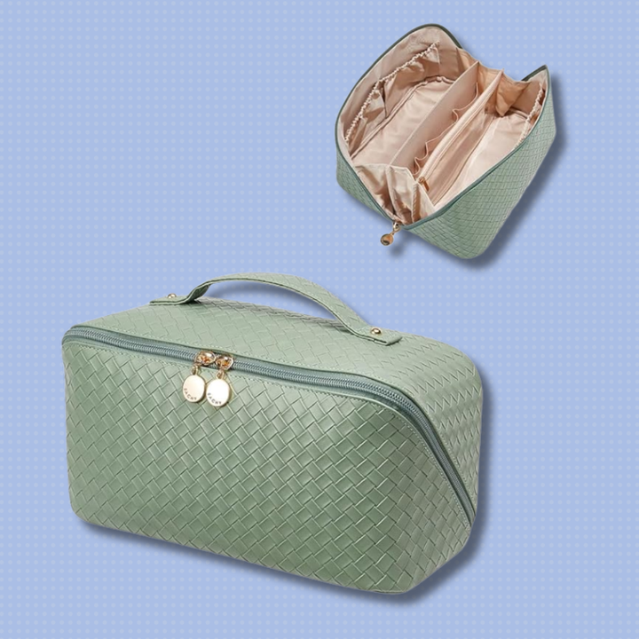 Available in several color and styles — including this woven faux leather sage green option — this is a way to be organized (and find all your stuff) without effort.