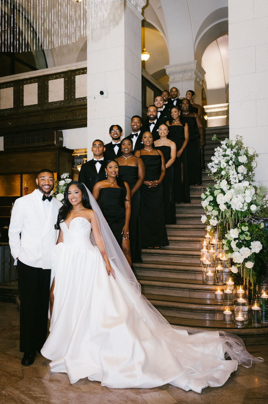 “Both Cheryl and I have really tight circles of friends who know us best, and for me, these are the guys who’ve seen our relationship grow and evolve over time,” Smith said of choosing his closest guy friends as groomsmen. Des Vignes, meanwhile, picked her sisters and best friends as bridesmaids because “they’ve been the ones to know the most about my relationship with Jerrold.” “I couldn’t have imagined doing this without them,” she says.