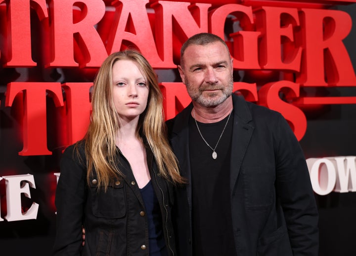 "I want to be a supermodel. Period," said Kai Schreiber (left), seen here with her father, actor Liev Schreiber.