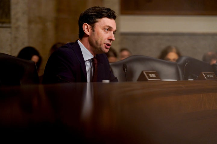 Senator Jon Ossoff, a Democrat from Georgia, speaks during a Senate Intelligence Committee confirmation hearing in Washington, DC, US, on Wednesday, Jan. 15, 2025. Photographer: Al Drago/Bloomberg via Getty Images