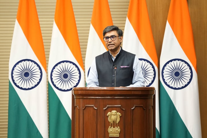 India And Pakistan Accuse Every Different Of Violating Ceasefire Hours After Reaching Deal 2 India's Foreign Secretary Vikram Misri addresses a press briefing in New Delhi, India, Saturday, May 10, 2025. (AP Photo/Karma Bhutia)