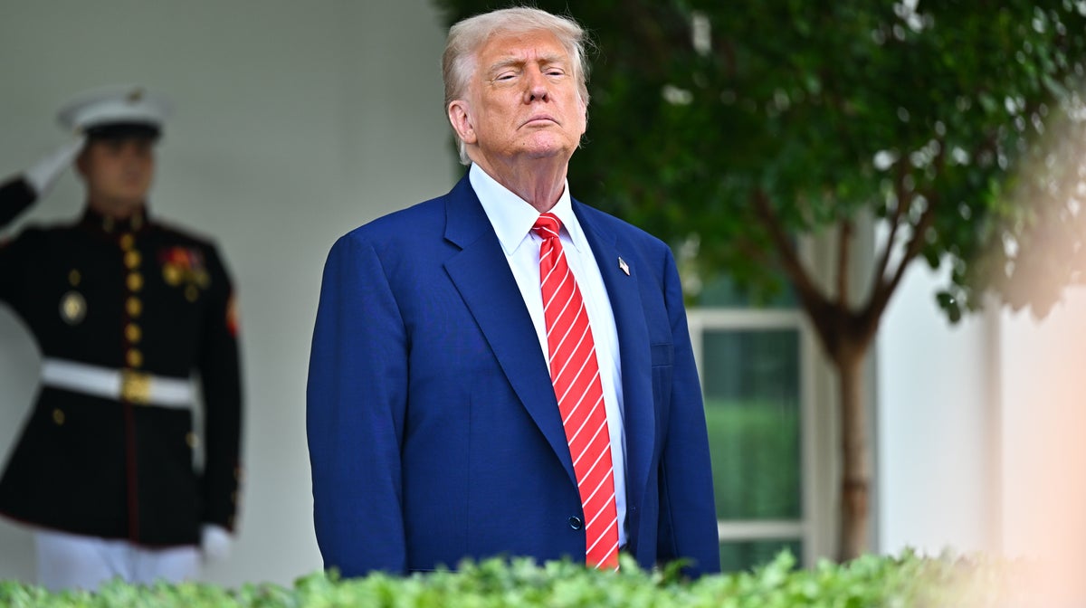 WASHINGTON, DC - MAY 8: President Donald Trump speaks to the me