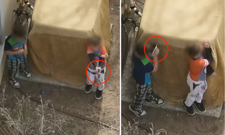 Drone footage captured two boys, ages 7 and 9, waving and pointing a loaded handgun at deputies during a dramatic standoff, authorities said.