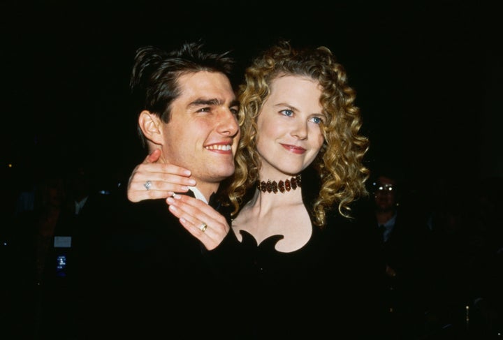 Nicole Kidman and Tom Cruise attend the 19th Annual American Film Institute Lifetime Achievement Award Salute to Kirk Douglas in 1991.