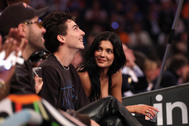 Timothée Chalamet and Kylie Jenner at Madison Square Garden
