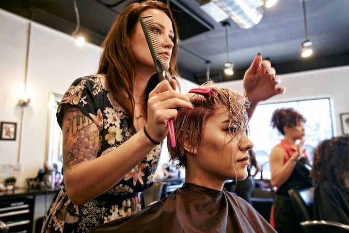 "I would never want my clients to feel guilty about taking a break from salon services or needing to downsize their hair routine," said Christina Carlsson, a hair stylist and owner of Marquee Salon and Studio in Vancouver, Washington. 
