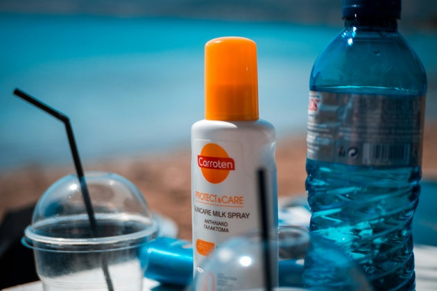 Sunscreen in the sun