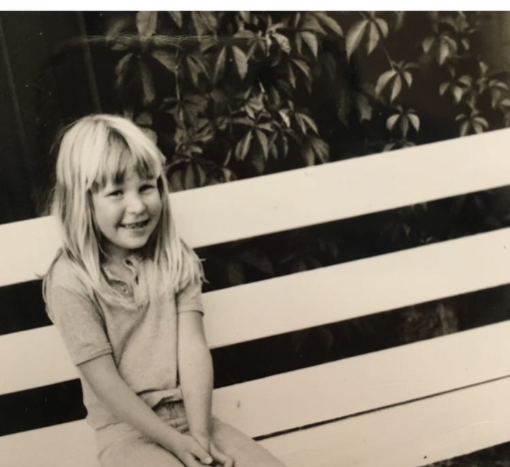 The author in Norway, the summer she turned 6.