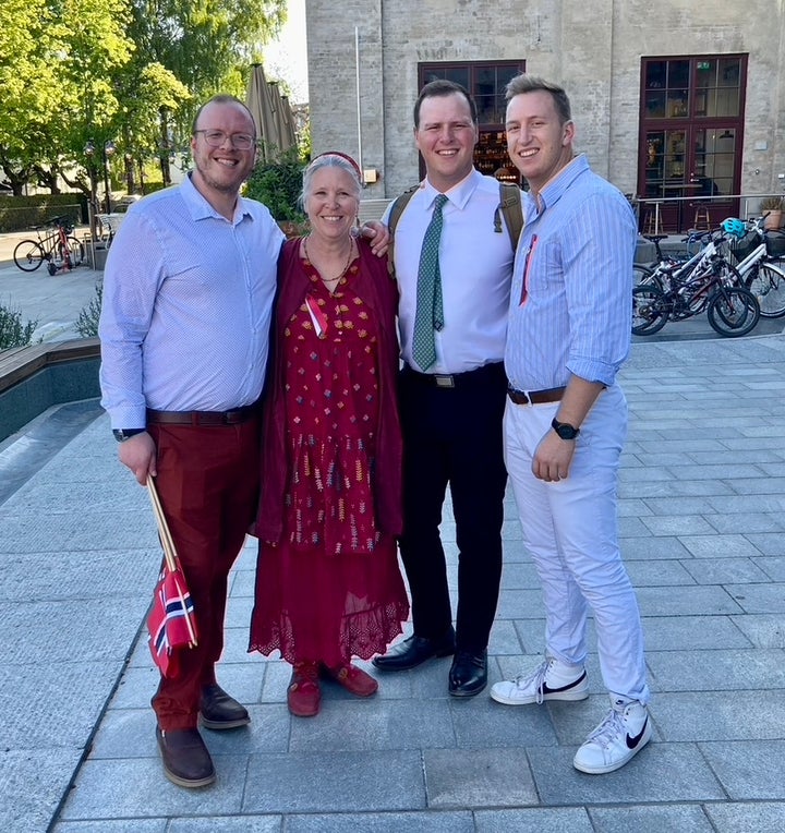 The author and her three sons in Norway, May 2022.