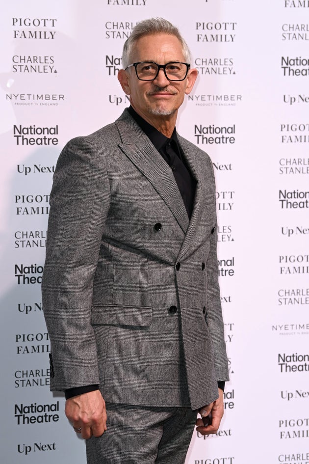 Gary Lineker at a National Theatre gala last year
