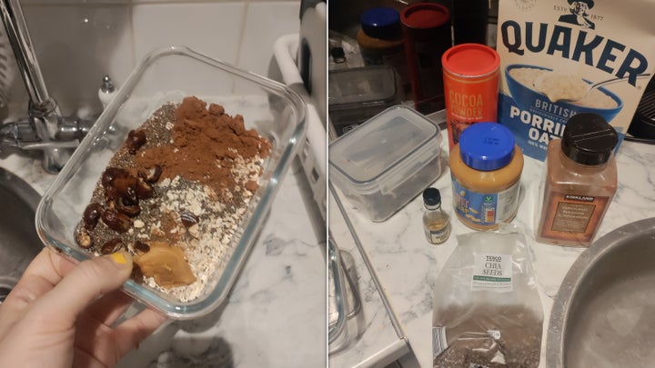 これらの夜のオート麦には毎日の繊維の半分が含まれており、チョコレートプリンのような味 これらの夜のオート麦には毎日の繊維の半分が含まれており、チョコレートプリンのような味