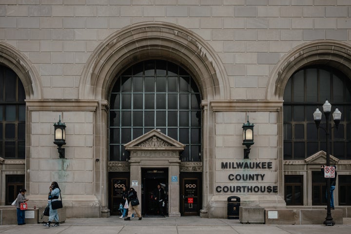 The Milwaukee County Courthouse in Milwaukee, Wisconsin, US, on Friday, April 25, 2025. Hannah Dugan, a Milwaukee County Circuit Court Judge in Wisconsin was arrested on as she arrived to work in the parking lot of the Milwaukee County Courthouse and has been charged on Friday by the FBI with obstructing federal officials who tried to detain an undocumented immigrant scheduled to appear in her courtroom on domestic violence charges last week. Photographer: Jamie Kelter Davis/Bloomberg via Getty Images