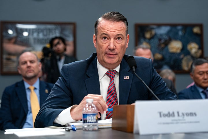 Todd Lyons, acting director of U.S. Immigration and Customs Enforcement (ICE), is seen during a House Appropriations Subcommittee on Homeland Security hearing in Washington on Wednesday.