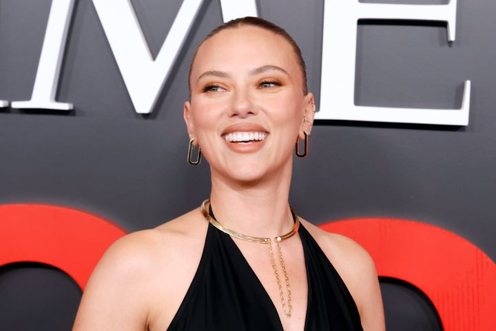 Scarlett Johansson, here at the 2025 Time100 Gala in April, seems to have some sweet revenge in store for Michael Che, who made her husband Colin Jost tell a dirty joke about her downstairs area on "SNL" last year.