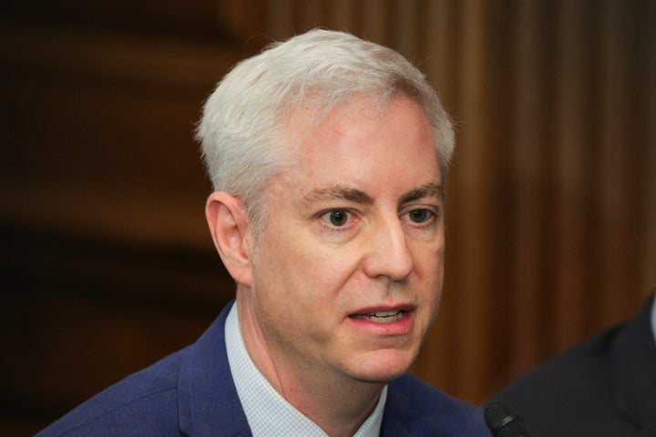 Stefan Turkheimer, vice president of public policy at Rape, Abuse, & Incest National Network (RAINN), speaks at the U.S. Capitol on March 3, 2025. 